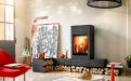 Kaminofen Skantherm "elements 603 Front" mit Sitzbank Kaminofen